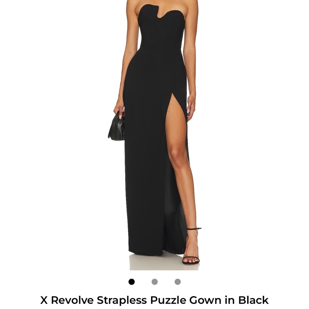Amanda Uprichard Strapless Black Gown